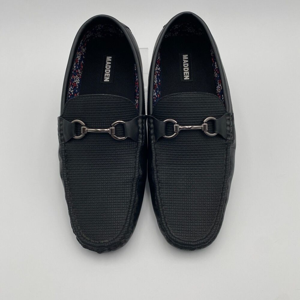 Madden Men's Black Loafers Size 12 Slip-On Casual Dress Shoes